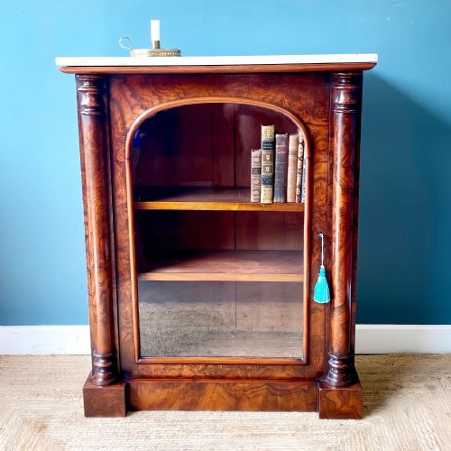 19th century walnut pier cabinet - CATEGORY: ANTIQUE CABINETS - DATED 19TH CENTURY