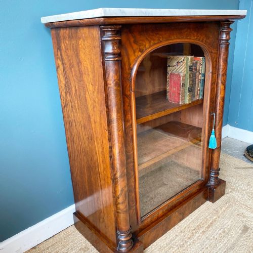 19TH CENTURY WALNUT PIER CABINET - ADDITIONAL PHOTO 1