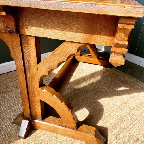 19TH CENTURY GOTHIC REVIVAL WRITING SIDE TABLE - ADDITIONAL PHOTO 7