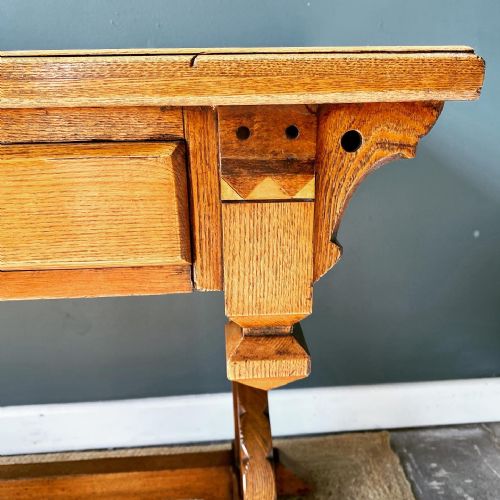 19TH CENTURY GOTHIC REVIVAL WRITING SIDE TABLE - ADDITIONAL PHOTO 9