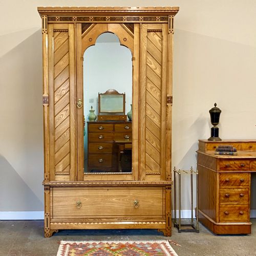 19th century gothic wardrobe - CATEGORY: ANTIQUE WARDROBES - DATED 19TH CENTURY
