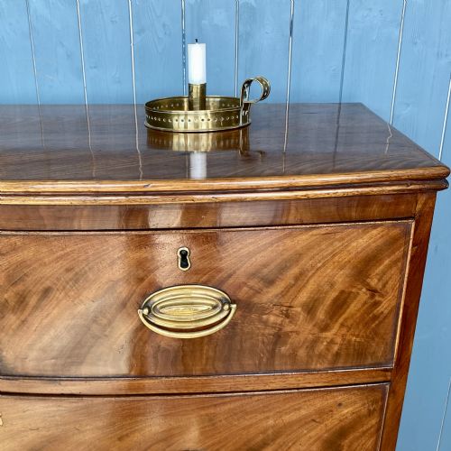 regency mahogany bow front chest of drawers - CATEGORY: ANTIQUE  - DATED REGENCY