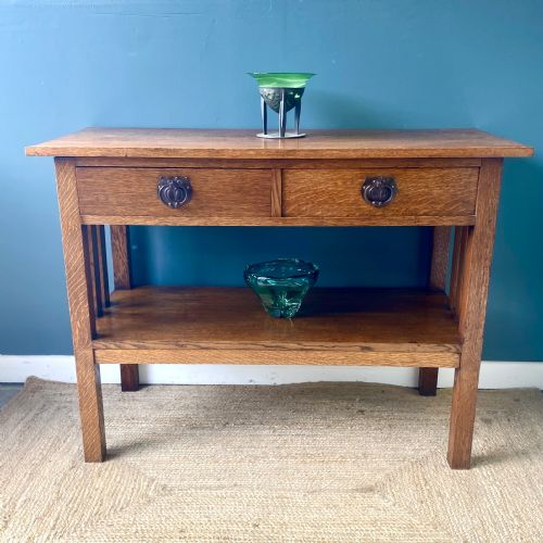 ARTS AND CRAFTS OAK SIDEBOARD - ADDITIONAL PHOTO 1