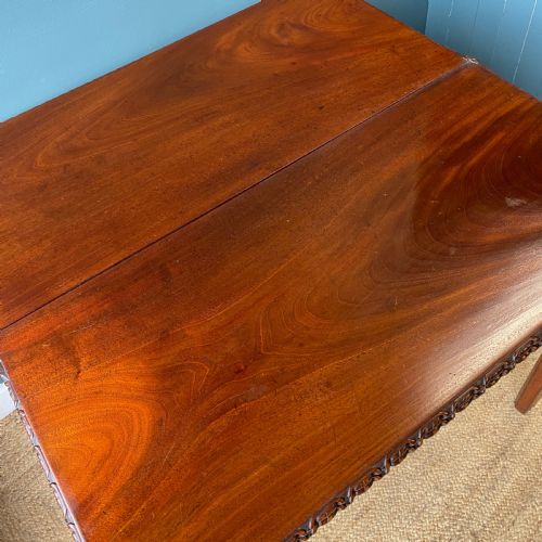 GEORGIAN MAHOGANY TEA CARD TABLE - ADDITIONAL PHOTO 4