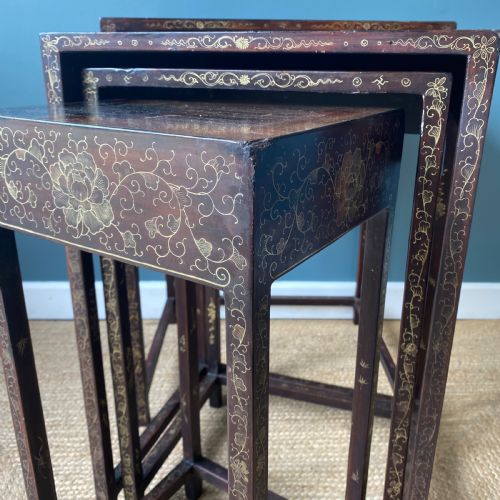 EDWARDIAN CHINOISERIE NEST OF FOUR TABLES - ADDITIONAL PHOTO 9