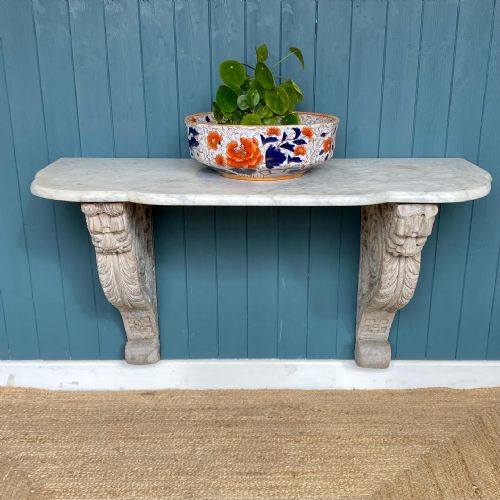MARBLE TOPPED CONSOLE TABLE - ADDITIONAL PHOTO 2