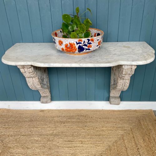 MARBLE TOPPED CONSOLE TABLE - ADDITIONAL PHOTO 3