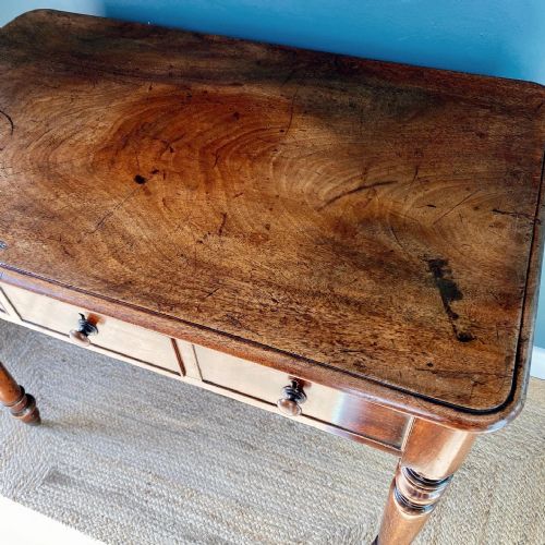 19TH CENTURY MAHOGANY WRITING SIDE TABLE - ADDITIONAL PHOTO 5