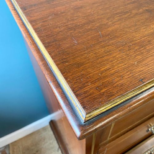 19TH CENTURY AESTHETIC WALNUT CHEST OF DRAWERS - ADDITIONAL PHOTO 9