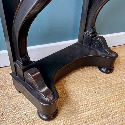 MARBLE TOPPED PAINTED CONSOLE TABLE - ADDITIONAL PHOTO 4