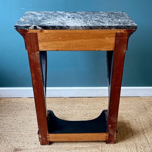 MARBLE TOPPED PAINTED CONSOLE TABLE - ADDITIONAL PHOTO 6
