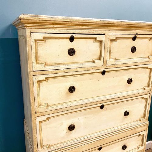 19th century painted mahogany chest in chest - CATEGORY: ANTIQUE  - DATED 19TH CENTURY