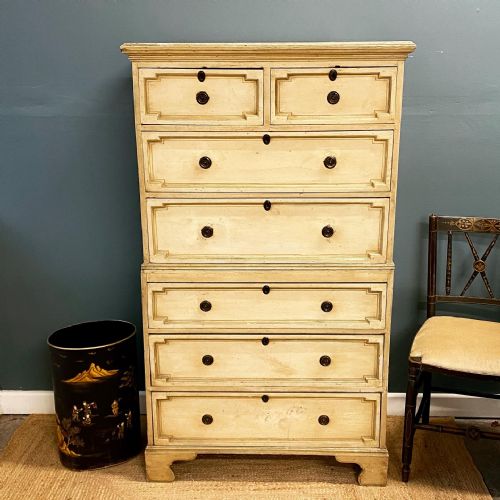 19TH CENTURY PAINTED MAHOGANY CHEST IN CHEST - ADDITIONAL PHOTO 8