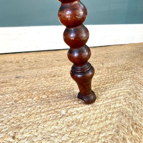 19TH CENTURY WALNUT BOBBIN TABLE - ADDITIONAL PHOTO 4