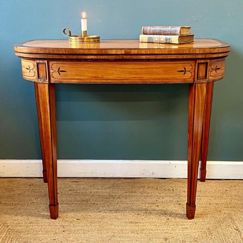 GEORGIAN SATINWOOD CARD TABLE - ADDITIONAL PHOTO 1