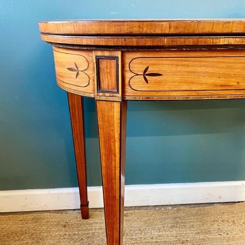 GEORGIAN SATINWOOD CARD TABLE - ADDITIONAL PHOTO 2