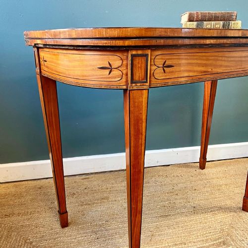 GEORGIAN SATINWOOD CARD TABLE - ADDITIONAL PHOTO 3