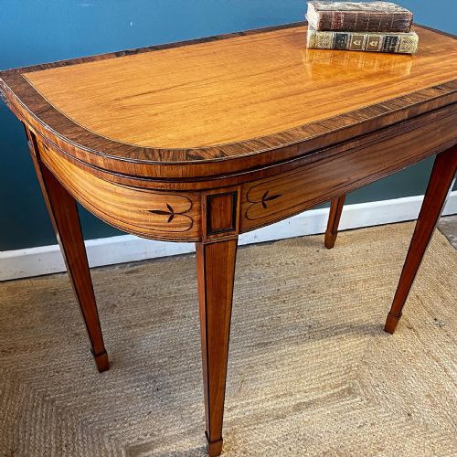 GEORGIAN SATINWOOD CARD TABLE - ADDITIONAL PHOTO 4