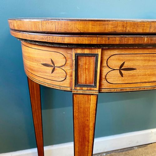 GEORGIAN SATINWOOD CARD TABLE - ADDITIONAL PHOTO 5