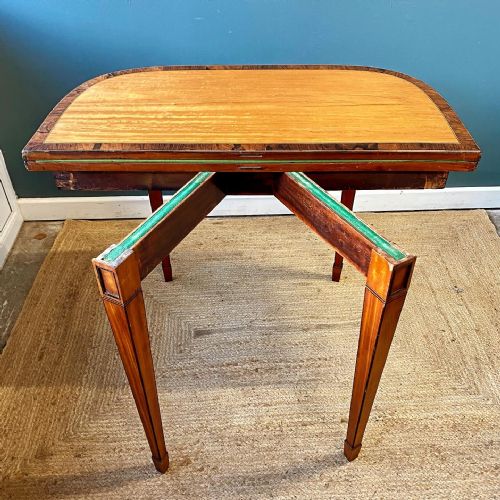 GEORGIAN SATINWOOD CARD TABLE - ADDITIONAL PHOTO 8