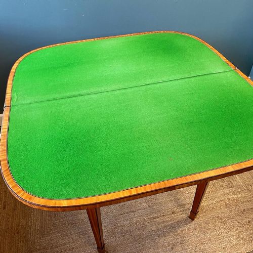 GEORGIAN SATINWOOD CARD TABLE - ADDITIONAL PHOTO 9