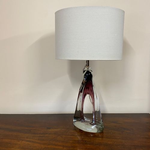 FRENCH VANNES GLASS TABLE LAMP - ADDITIONAL PHOTO 3