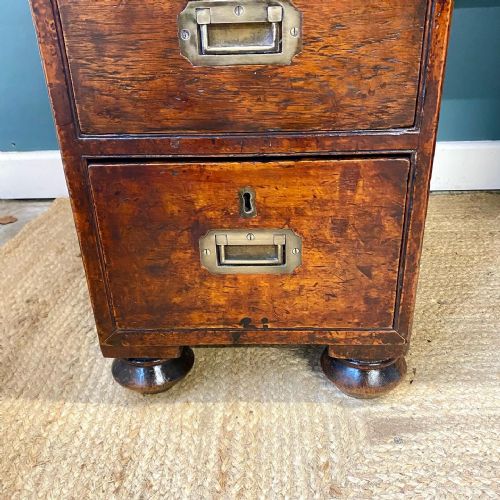 19TH CENTURY TEAK CAMPAIGN DESK - ADDITIONAL PHOTO 3