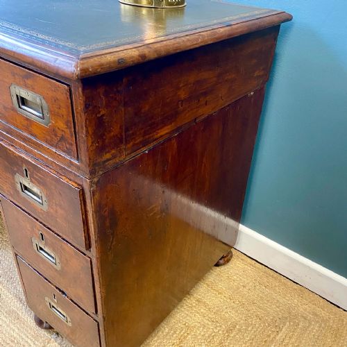 19TH CENTURY TEAK CAMPAIGN DESK - ADDITIONAL PHOTO 9