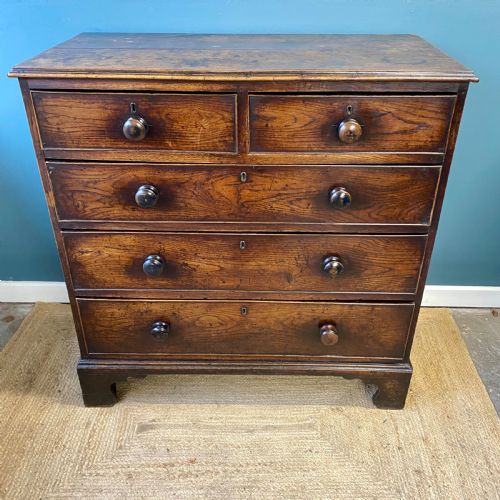 GEORGIAN OAK CHEST OF DRAWERS - ADDITIONAL PHOTO 3