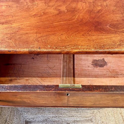 19TH CENTURY MAHOGANY BOW FRONTED CHEST OF DRAWERS - ADDITIONAL PHOTO 2