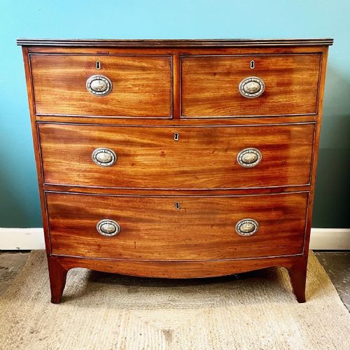 REGENCY BOW FRONT CHEST OF DRAWERS - ADDITIONAL PHOTO 1