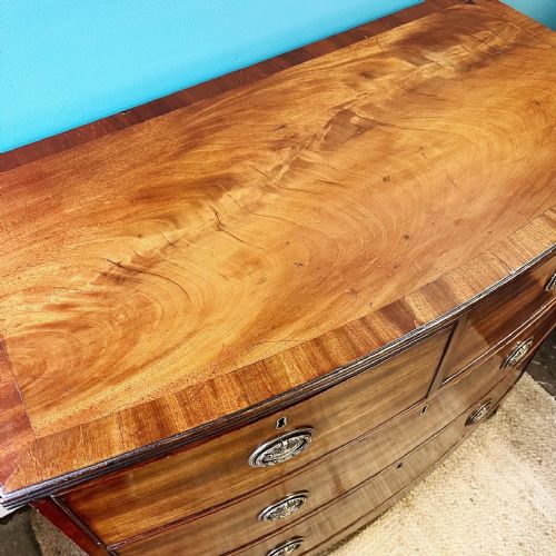 REGENCY BOW FRONT CHEST OF DRAWERS - ADDITIONAL PHOTO 2