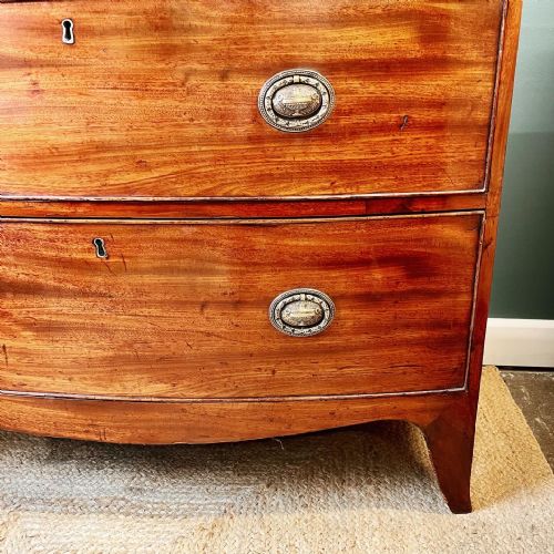 REGENCY BOW FRONT CHEST OF DRAWERS - ADDITIONAL PHOTO 5
