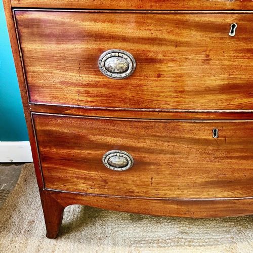 REGENCY BOW FRONT CHEST OF DRAWERS - ADDITIONAL PHOTO 6