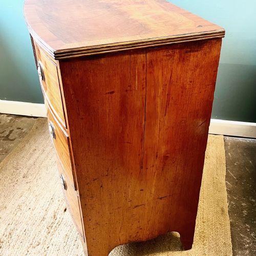 REGENCY BOW FRONT CHEST OF DRAWERS - ADDITIONAL PHOTO 7