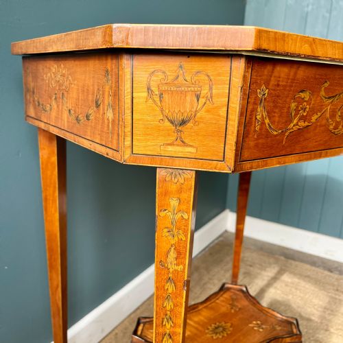 19TH CENTURY SATINWOOD BIJOUTERIE TABLE - ADDITIONAL PHOTO 2