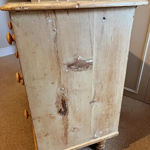 VICTORIAN PINE CHEST OF DRAWERS - ADDITIONAL PHOTO 6