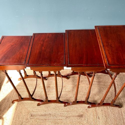 MAHOGANY NEST OF FOUR TABLES - ADDITIONAL PHOTO 6
