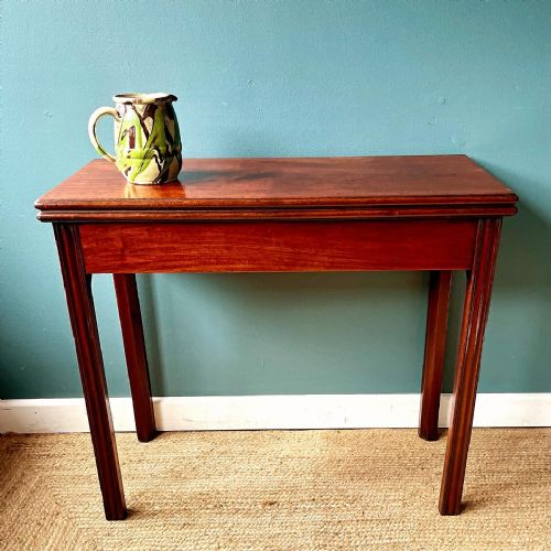 GEORGIAN MAHOGANY TEA TABLE - ADDITIONAL PHOTO 1