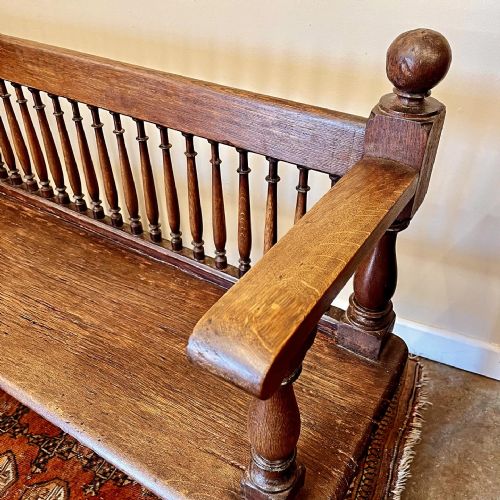 19TH CENTURY FRENCH OAK BENCH - ADDITIONAL PHOTO 3