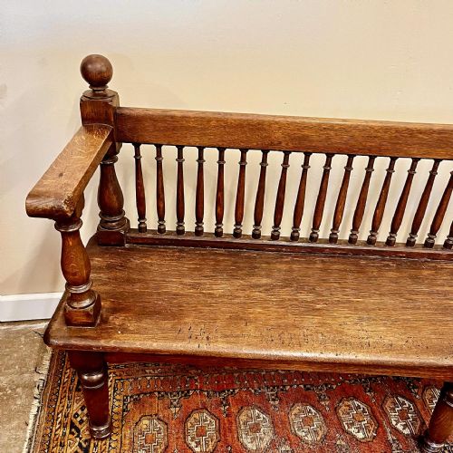 19TH CENTURY FRENCH OAK BENCH - ADDITIONAL PHOTO 5