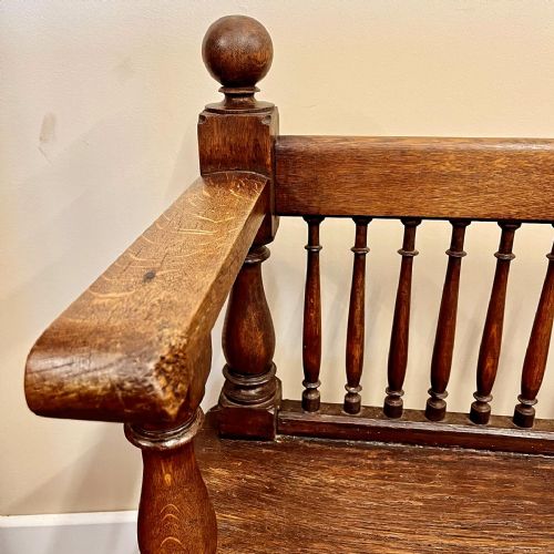 19TH CENTURY FRENCH OAK BENCH - ADDITIONAL PHOTO 6