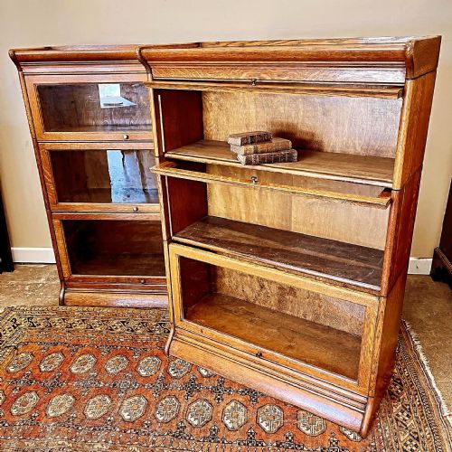 PAIR OF GLOBE WERNICKE STYLE BOOKCASES - ADDITIONAL PHOTO 2