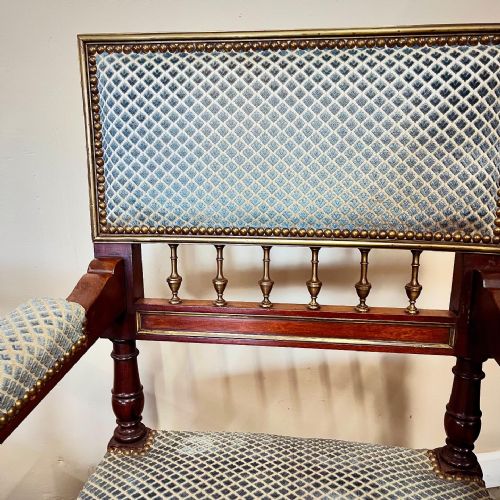 PAIR OF LATE 19TH CENTURY ARMCHAIRS - ADDITIONAL PHOTO 7