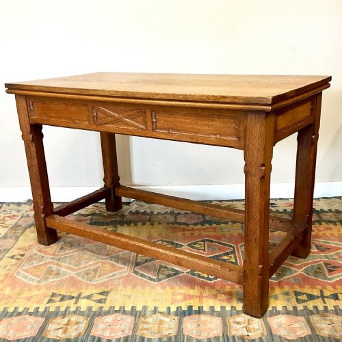 GOTHIC REVIVAL OAK TABLE - ADDITIONAL PHOTO 1
