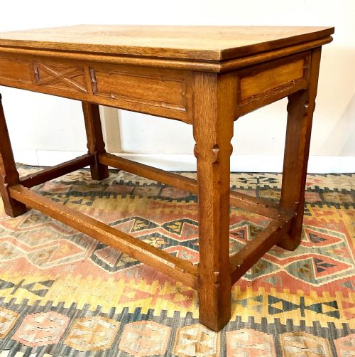 GOTHIC REVIVAL OAK TABLE - ADDITIONAL PHOTO 2