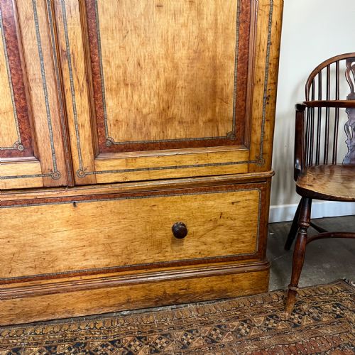 19TH CENTURY FAUX MAPLE WARDROBE - ADDITIONAL PHOTO 4