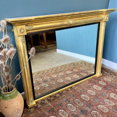 regency overmantle mirror - CATEGORY: ANTIQUE MIRRORS - DATED REGENCY