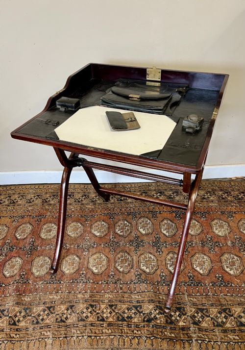 19TH CENTURY CAMPAIGN FOLDING DESK - ADDITIONAL PHOTO 8