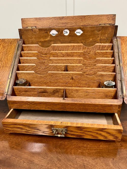 19TH CENTURY OAK STATIONARY CABINET - ADDITIONAL PHOTO 8